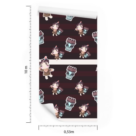 Tapeta Chłopcy Z Indiańskimi Maskami Flizelina 53x1000 TR-5268-VER-53