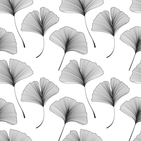 Tapeta Czarno-Białe Liście Flizelina 53x1000 TR-4318-VER-53