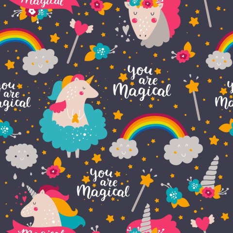 Tapeta Jednorożce Tęcza Flizelina 53x1000 TR-3012-VER-53