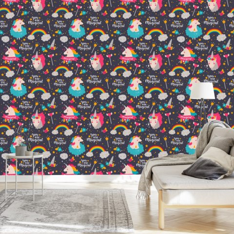 Tapeta Jednorożce Tęcza Flizelina 53x1000 TR-3012-VER-53