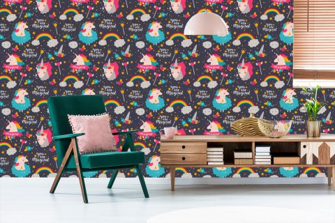 Tapeta Jednorożce Tęcza Flizelina 53x1000 TR-3012-VER-53