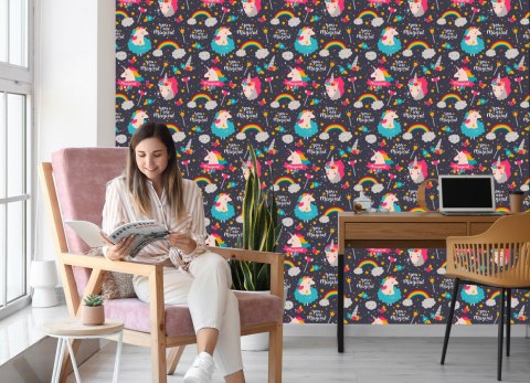 Tapeta Jednorożce Tęcza Flizelina 53x1000 TR-3012-VER-53