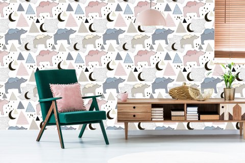 Tapeta Dla Dzieci - Misie W Górach Flizelina 53x1000 TR-596-VER-53