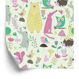 Tapeta Dla Dzieci - Radosne Leśne Zwierzęta Flizelina 53x1000 TR-2644-VER-53