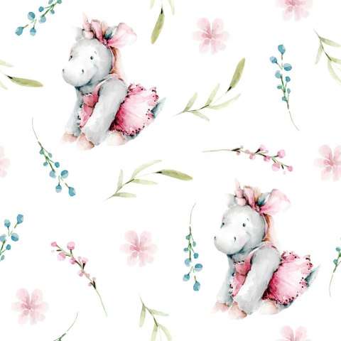 Tapeta Jednorożce Malowane Akwarelą Flizelina 53x1000 TR-4251-VER-53