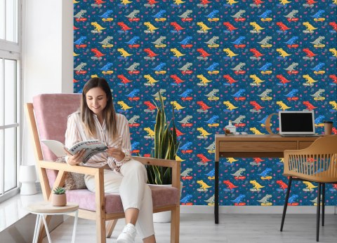 Tapeta Krokodyle, Deskorolki, Do Pokoju Dziecka Flizelina 53x1000 TR-1690-VER-53