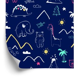 Tapeta Zwierzątka Wśród Drzew I Chmur Flizelina 53x1000 TR-4259-VER-53