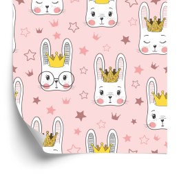 Tapeta Dla Dzieci - Króliki I Gwiazdki Flizelina 53x1000 TR-3400-VER-53