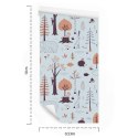 Tapeta Dla Dzieci - Piękne Zwierzątka Leśne Flizelina 53x1000 TR-2285-VER-53