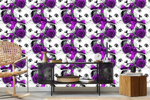 Tapeta - Koty I Róże Flizelina 53x1000 TR-3141-VER-53