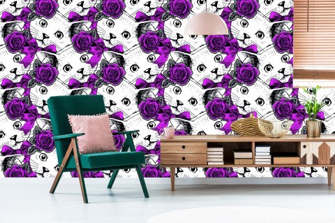 Tapeta - Koty I Róże Flizelina 53x1000 TR-3141-VER-53