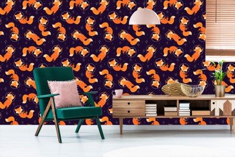 Tapeta Lisy Astronauci Flizelina 53x1000 TR-4031-VER-53