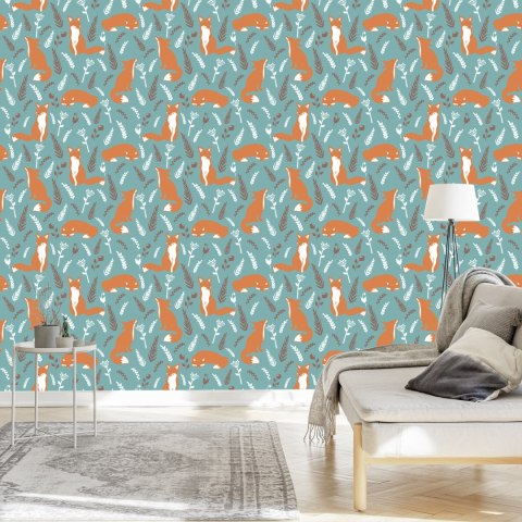 Tapeta Lisy W Zbożu Flizelina 53x1000 TR-4014-VER-53