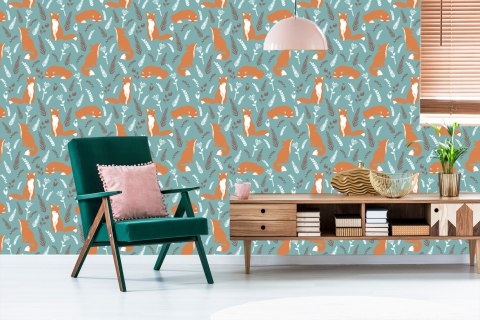 Tapeta Lisy W Zbożu Flizelina 53x1000 TR-4014-VER-53