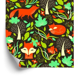 Tapeta Malowane Lisy W Lesie Flizelina 53x1000 TR-3978-VER-53