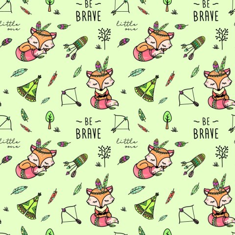 Tapeta Śpiące Indiańskie Lisy Flizelina 53x1000 TR-4032-VER-53