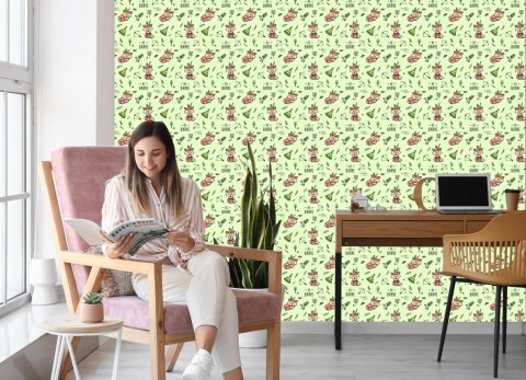 Tapeta Śpiące Indiańskie Lisy Flizelina 53x1000 TR-4032-VER-53