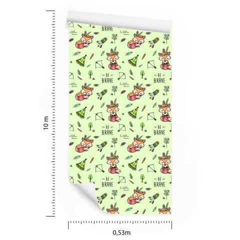 Tapeta Śpiące Indiańskie Lisy Flizelina 53x1000 TR-4032-VER-53