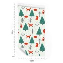 Tapeta Śpiące Lisy W Lesie Flizelina 53x1000 TR-3988-VER-53