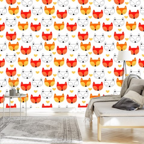 Tapeta Urocze Pyszczki Lisów Flizelina 53x1000 TR-3985-VER-53