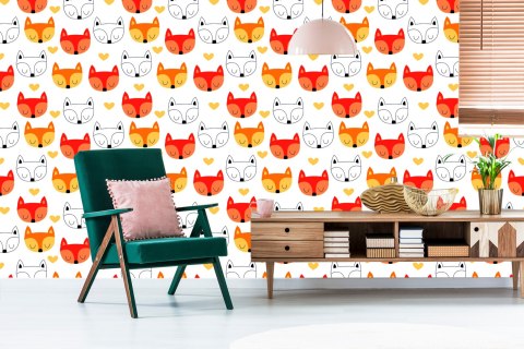 Tapeta Urocze Pyszczki Lisów Flizelina 53x1000 TR-3985-VER-53