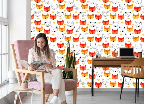 Tapeta Urocze Pyszczki Lisów Flizelina 53x1000 TR-3985-VER-53