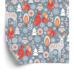 Tapeta Zimowy Las I Zwierzęta Flizelina 53x1000 TR-4023-VER-53