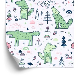 Tapeta Zwierzęta Leśne I Rośliny Flizelina 53x1000 TR-3664-VER-53