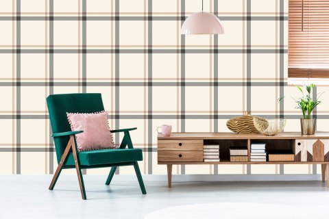 Tapeta 3D, Nowoczesna, Optyczna W Kratę Do Salonu Flizelina 53x1000 TR-2109-VER-53