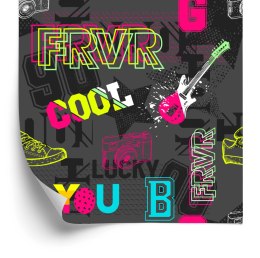 Tapeta Abstrakcyjny Młodzieżowy Kolaż Flizelina 53x1000 TR-3963-VER-53