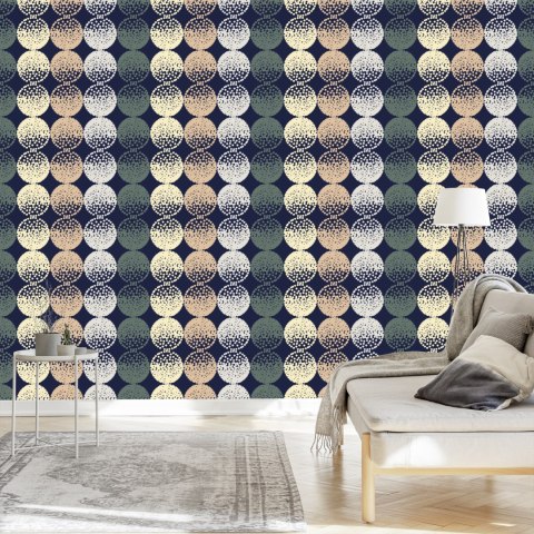 Tapeta Brązowe I Beżowe Groszki Flizelina 53x1000 TR-482-VER-53