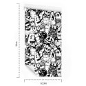Tapeta Czarno-Białe Potwory Flizelina 53x1000 TR-3968-VER-53