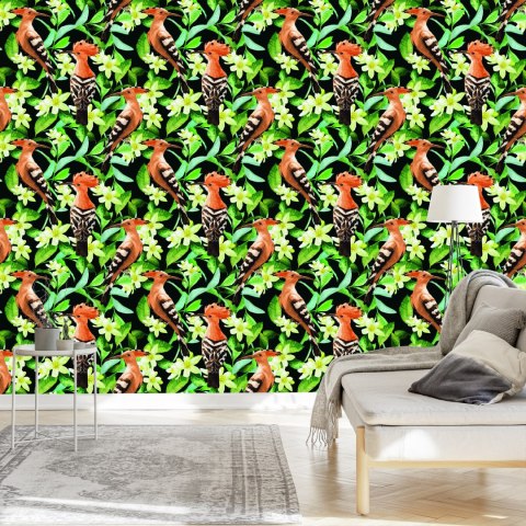 Tapeta - Dudki Wśród Kwiatów Flizelina 53x1000 TR-2770-VER-53