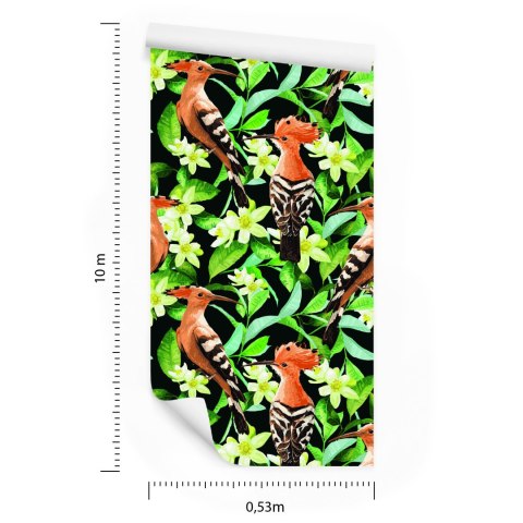 Tapeta - Dudki Wśród Kwiatów Flizelina 53x1000 TR-2770-VER-53