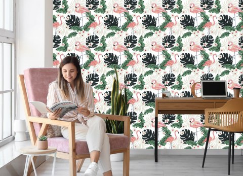 Tapeta - Flamingi Flizelina 53x1000 TR-1678-VER-53