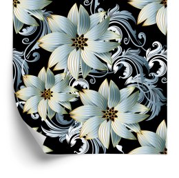 Tapeta 3D, Optyczna, Kwiaty, Liście, Do Salonu Flizelina 53x1000 TR-3216-VER-53