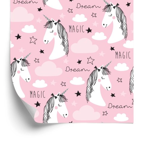 Tapeta Dla Dzieci - Jednorożce I Chmurki Flizelina 53x1000 TR-581-VER-53