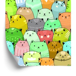 Tapeta Dla Dzieci - Kolorowe Kotki Flizelina 53x1000 TR-252-VER-53