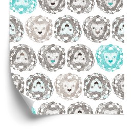 Tapeta Dla Dzieci Kolorowe Lwy Zwierzęta Flizelina 53x1000 TR-2409-VER-53