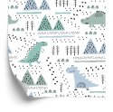 Tapeta Dla Chłopca Dinozaury, Drzewa, Góry Flizelina 53x1000 TR-1463-VER-53