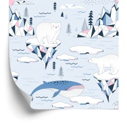 Tapeta Dla Dzieci - Antarktyka W Stylu Skandynawskim Flizelina 53x1000 TR-940-VER-53