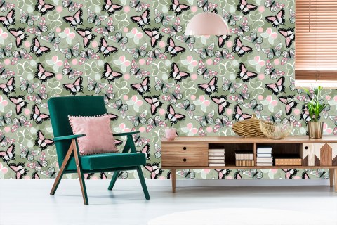 Tapeta Dla Dzieci - Kolorowe Motyle Flizelina 53x1000 TR-472-VER-53