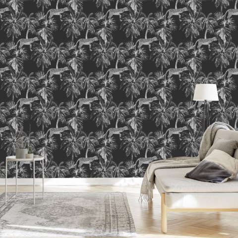 Tapeta - Dzikie Koty I Palmy Flizelina 53x1000 TR-1296-VER-53