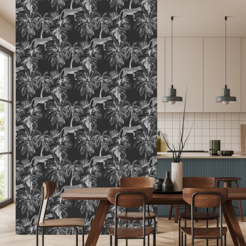 Tapeta - Dzikie Koty I Palmy Flizelina 53x1000 TR-1296-VER-53