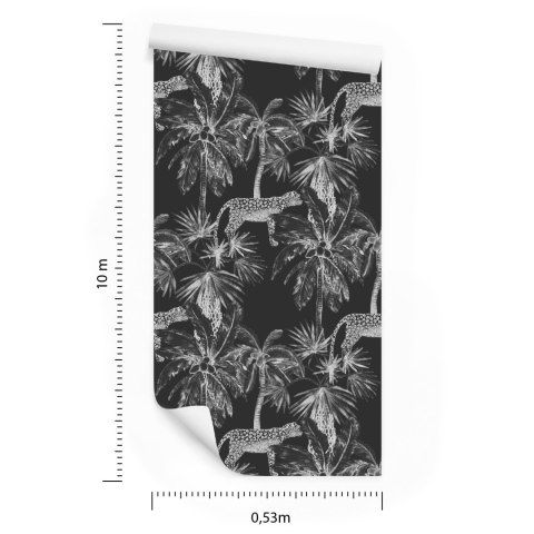 Tapeta - Dzikie Koty I Palmy Flizelina 53x1000 TR-1296-VER-53