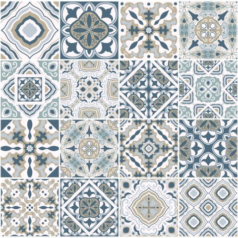 Tapeta Abstrakcyjna Mozaika W Pastelowych Barwach Flizelina 53x1000 TR-521-VER-53