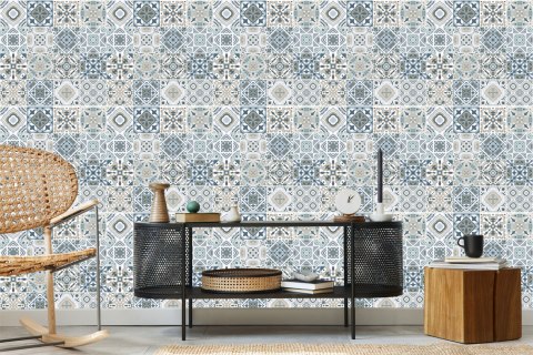 Tapeta Abstrakcyjna Mozaika W Pastelowych Barwach Flizelina 53x1000 TR-521-VER-53