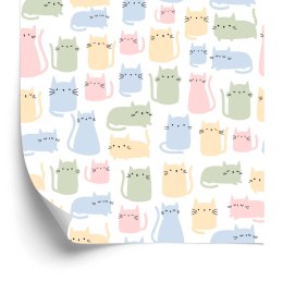 Tapeta Dla Dzieci - Kolorowe Kotki Flizelina 53x1000 TR-2321-VER-53