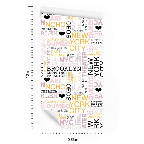 Tapeta Dzielnice Nowego Jorku Flizelina 53x1000 TR-3925-VER-53