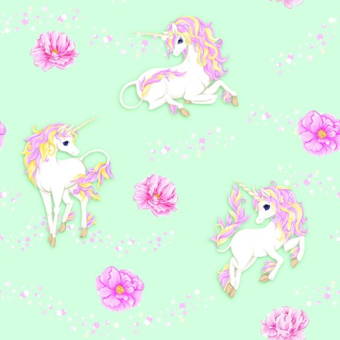 Tapeta Dla Dzieci - Fantastyczne Jednorożce Flizelina 53x1000 TR-301-VER-53